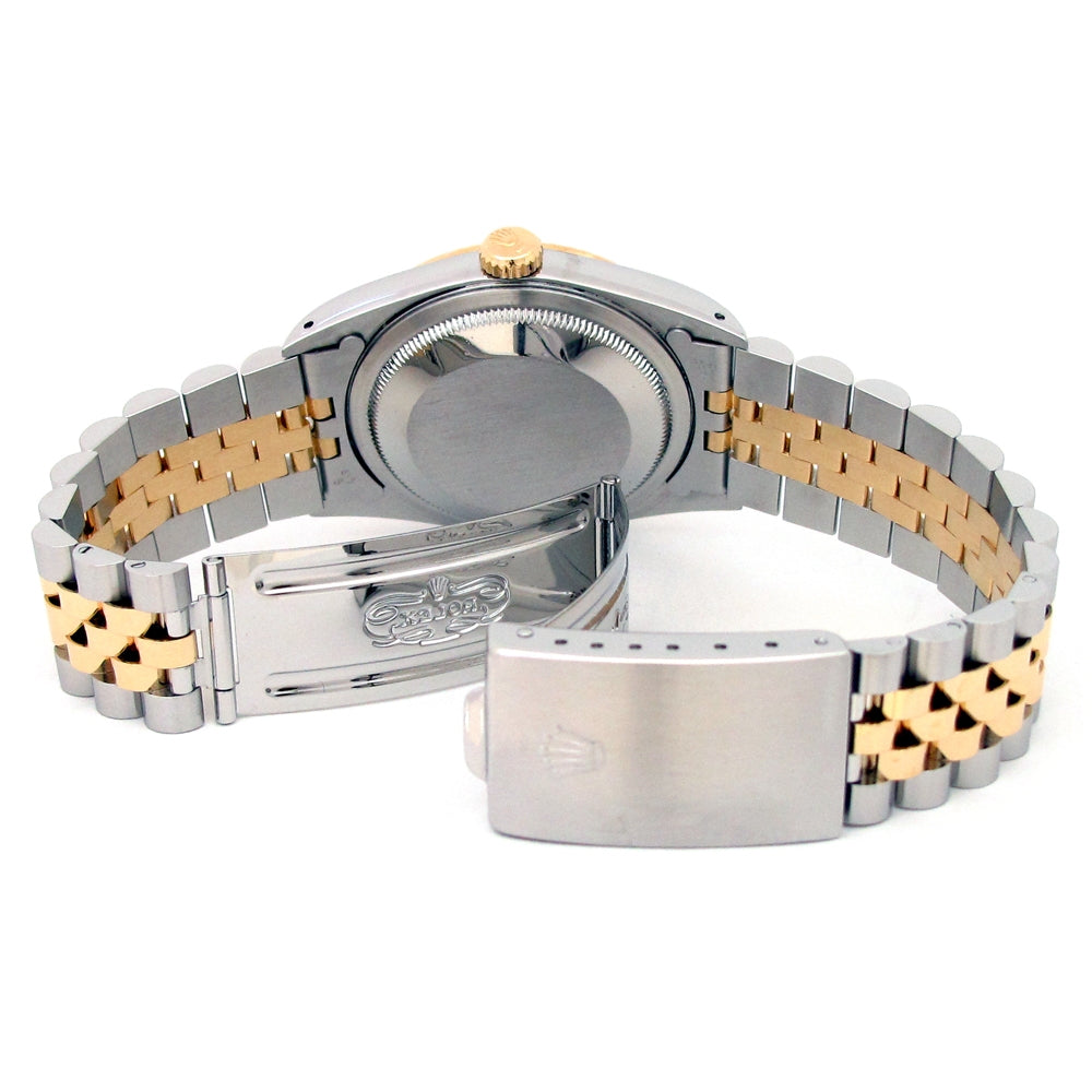36mm Rolex 18k Yellow Gold and Stainless Steel Oyster Perpetual Datejust Watch