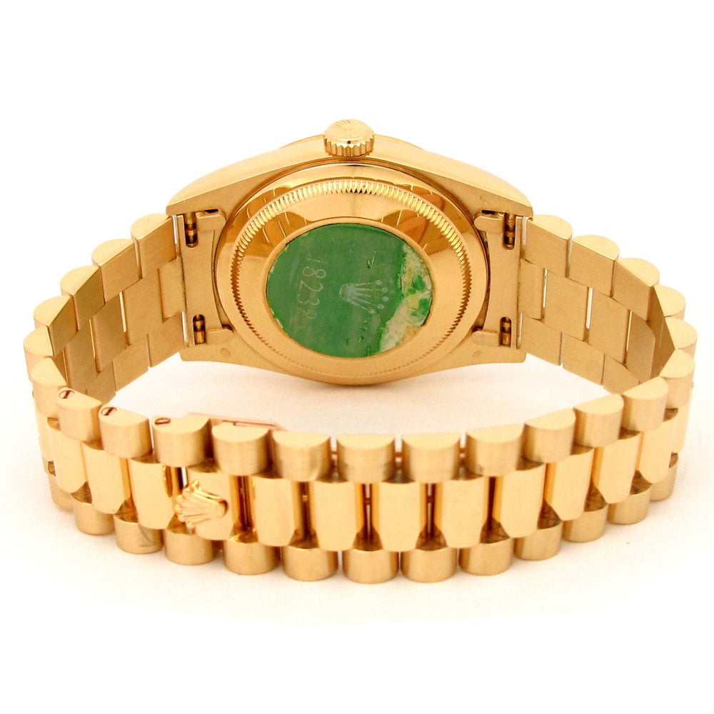 36mm Rolex 18k Yellow Gold Oyster Perpetual Day-Date Watch