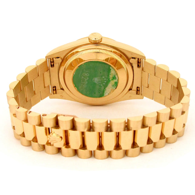 36mm Rolex 18k Yellow Gold Oyster Perpetual Day-Date Watch