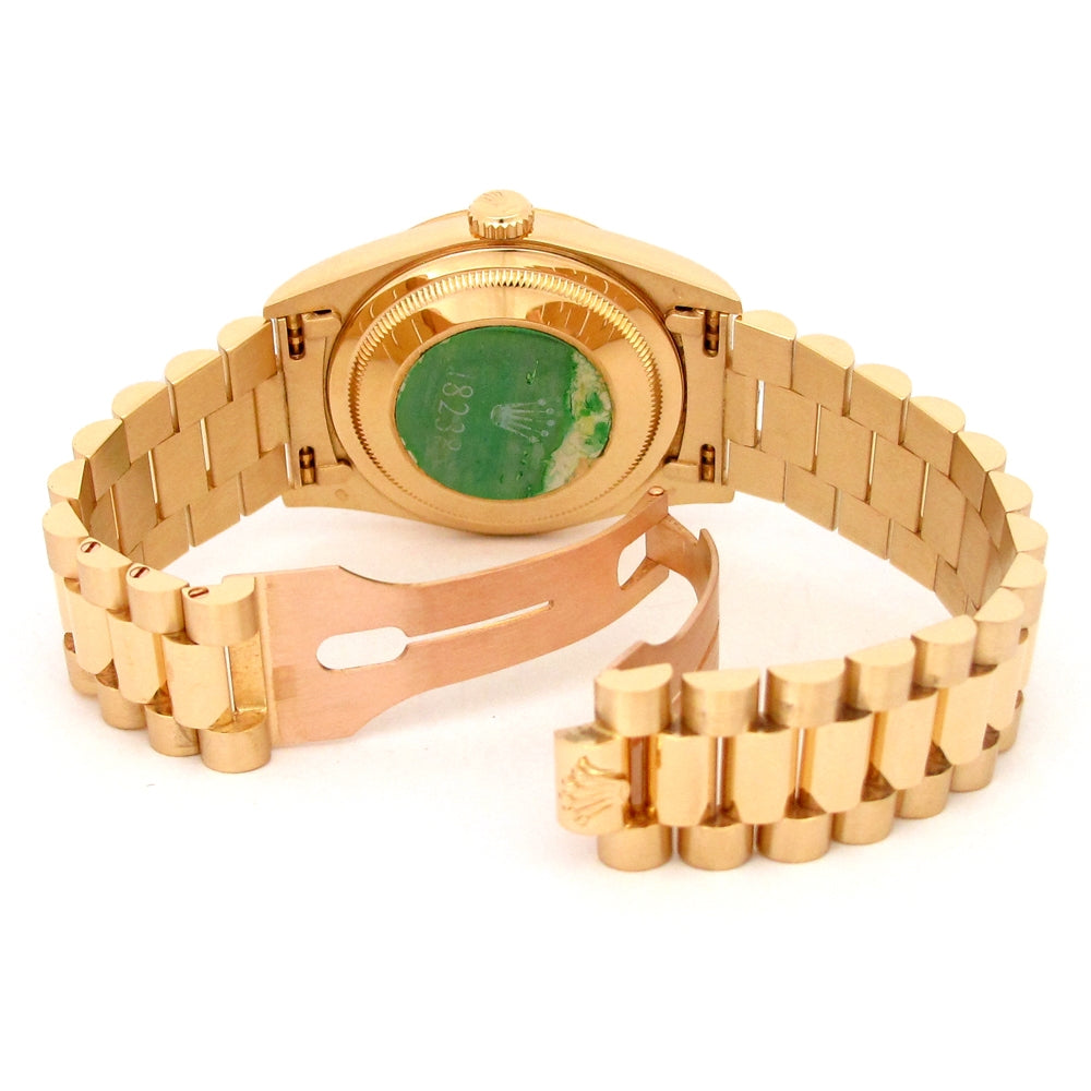 36mm Rolex 18k Yellow Gold Oyster Perpetual Day-Date Watch