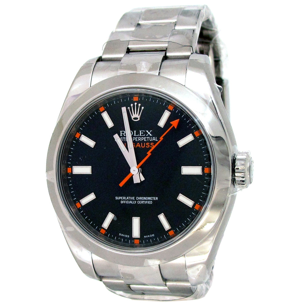 40mm Rolex Stainless Steel Oyster Perpetual Milgauss Watch