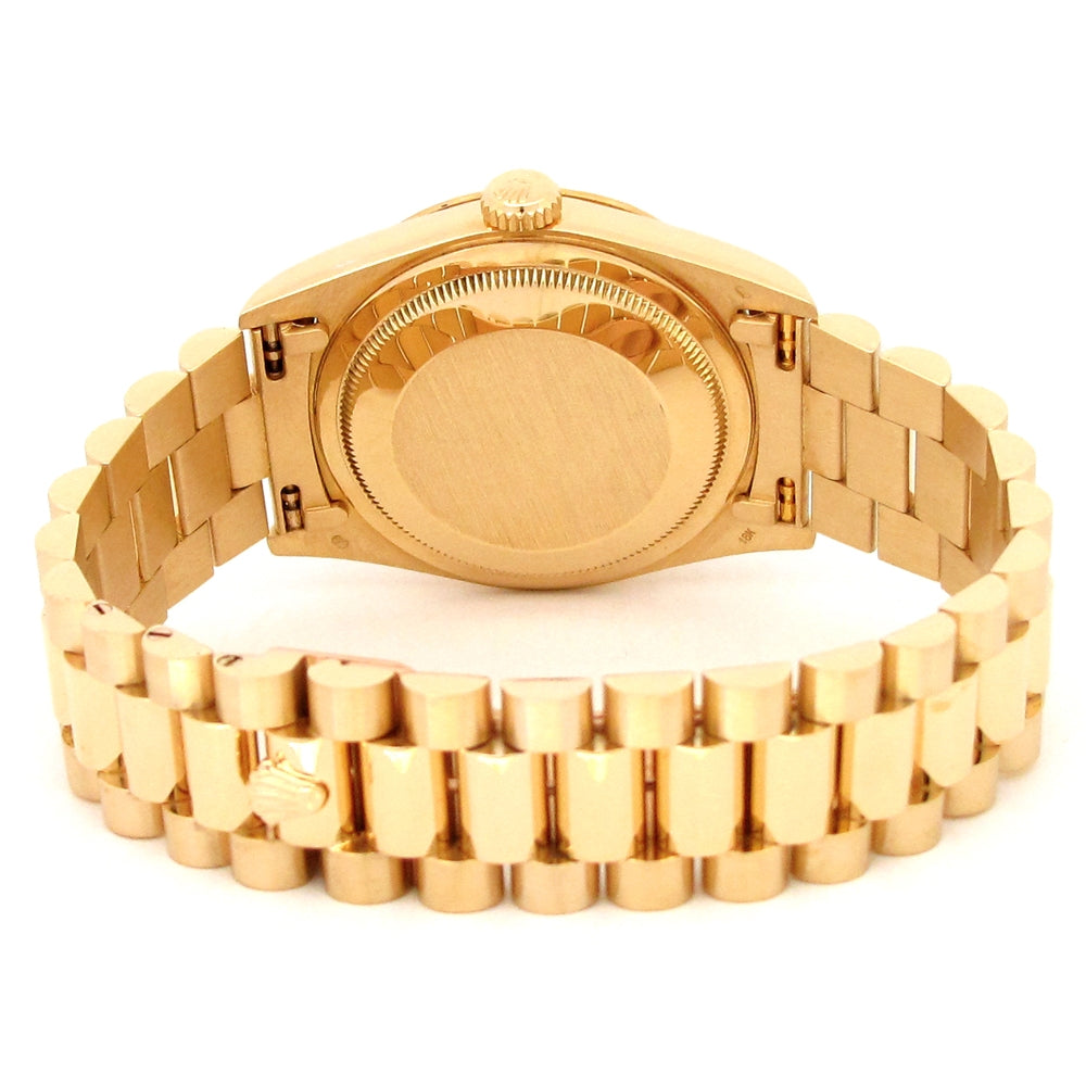 36mm Rolex 18k Yellow Gold Oyster Perpetual Day-Date Watch