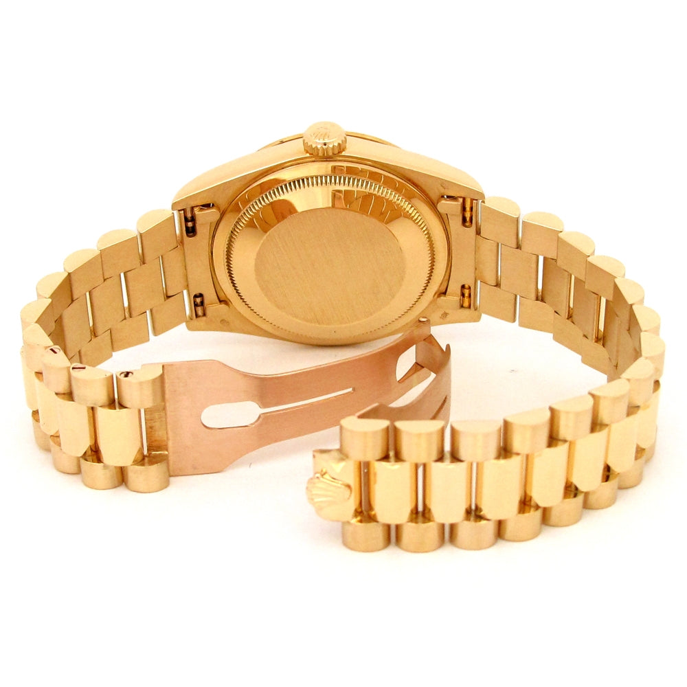 36mm Rolex 18k Yellow Gold Oyster Perpetual Day-Date Watch