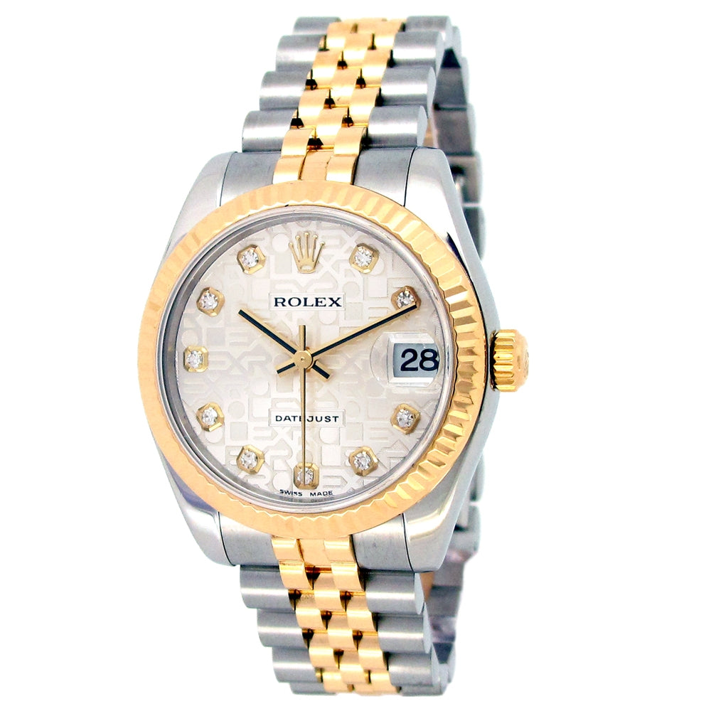 31mm Rolex 18k Yellow Gold and Stainless Steel Oyster Perpetual Datejust Watch