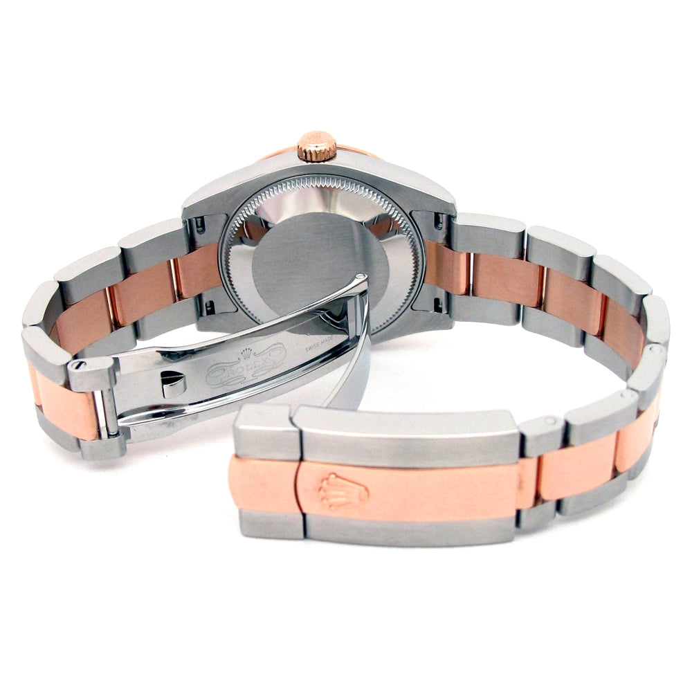 31mm Rolex 18k Rose Gold and Stainless Steel Oyster Perpetual Datejust Watch