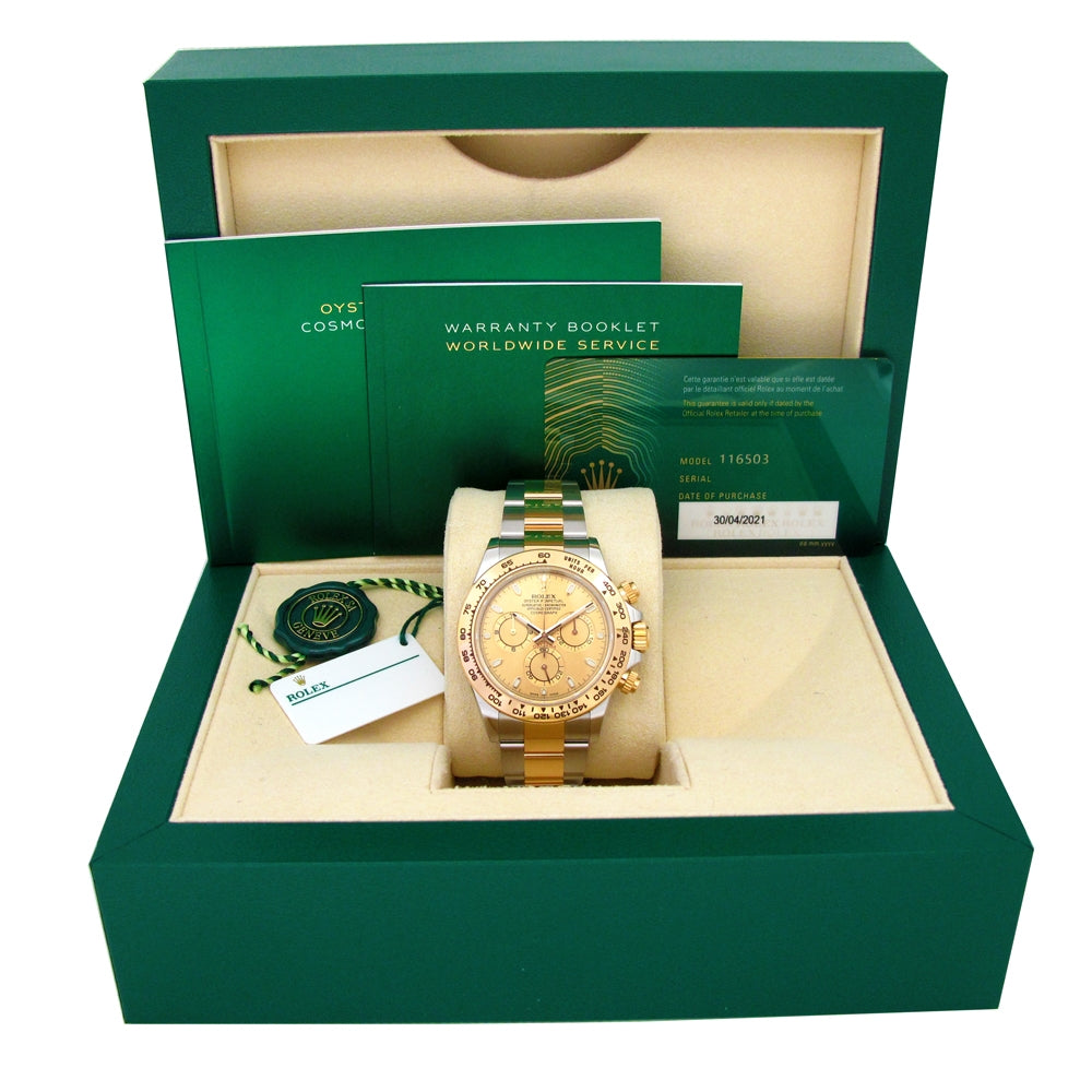 40mm Rolex 18k Yellow Gold and Stainless Steel Oyster Perpetual Daytona Watch *BRAND NEW*