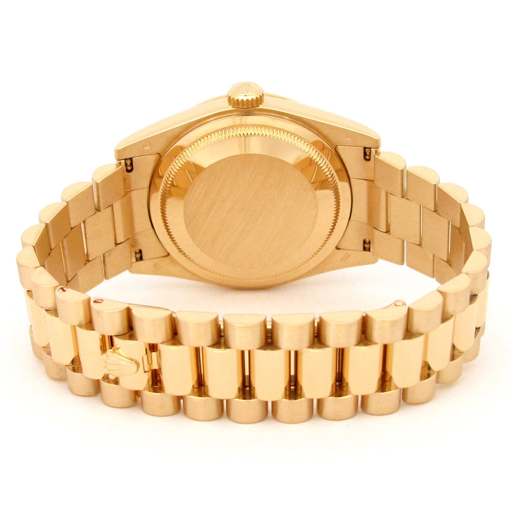36mm Rolex 18k Yellow Gold Oyster Perpetual Day-Date Watch
