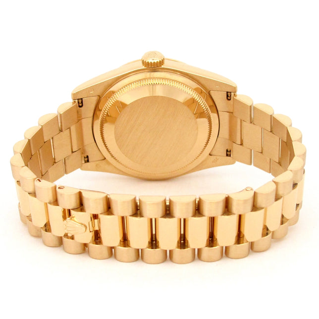 36mm Rolex 18k Yellow Gold Oyster Perpetual Day-Date Watch