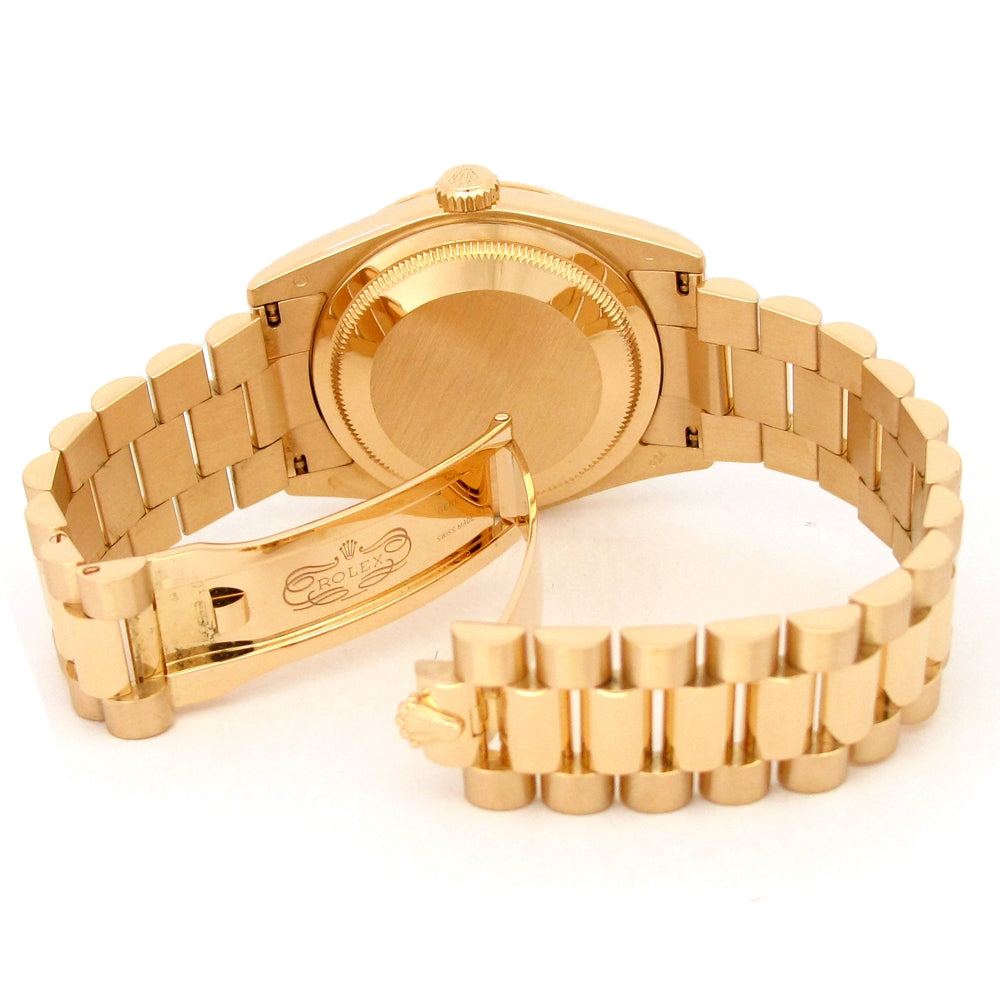 36mm Rolex 18k Yellow Gold Oyster Perpetual Day-Date Watch