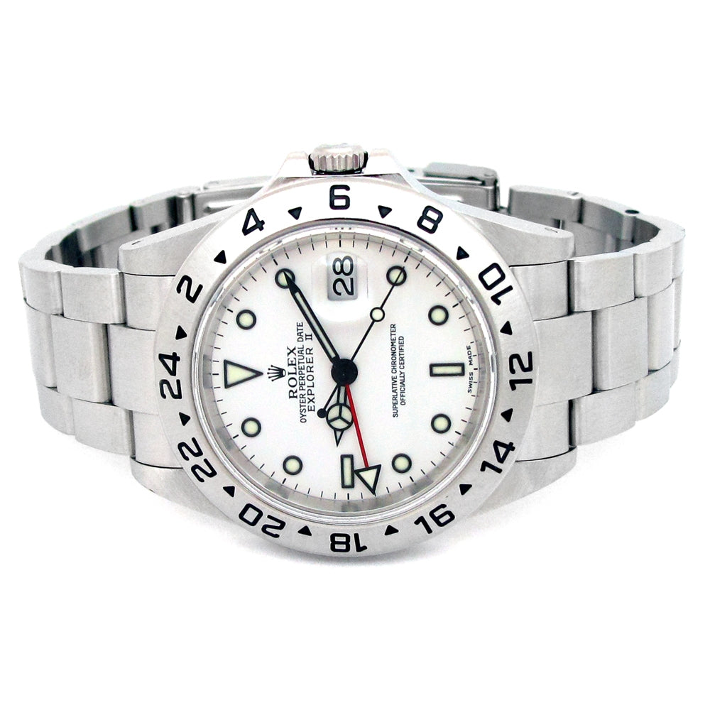 40mm Rolex Stainless Steel Oyster Perpetual Explorer II Watch