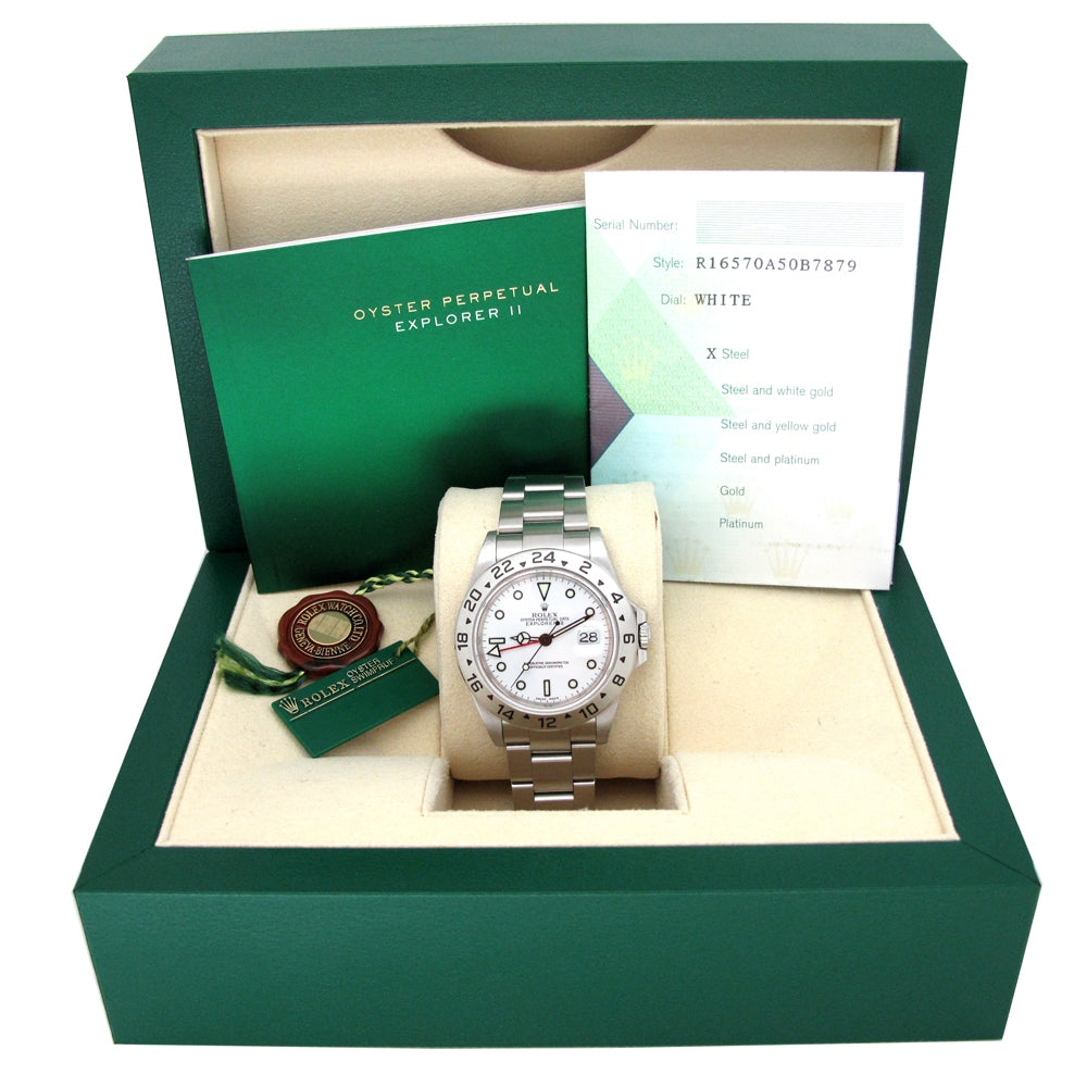 40mm Rolex Stainless Steel Oyster Perpetual Explorer II Watch