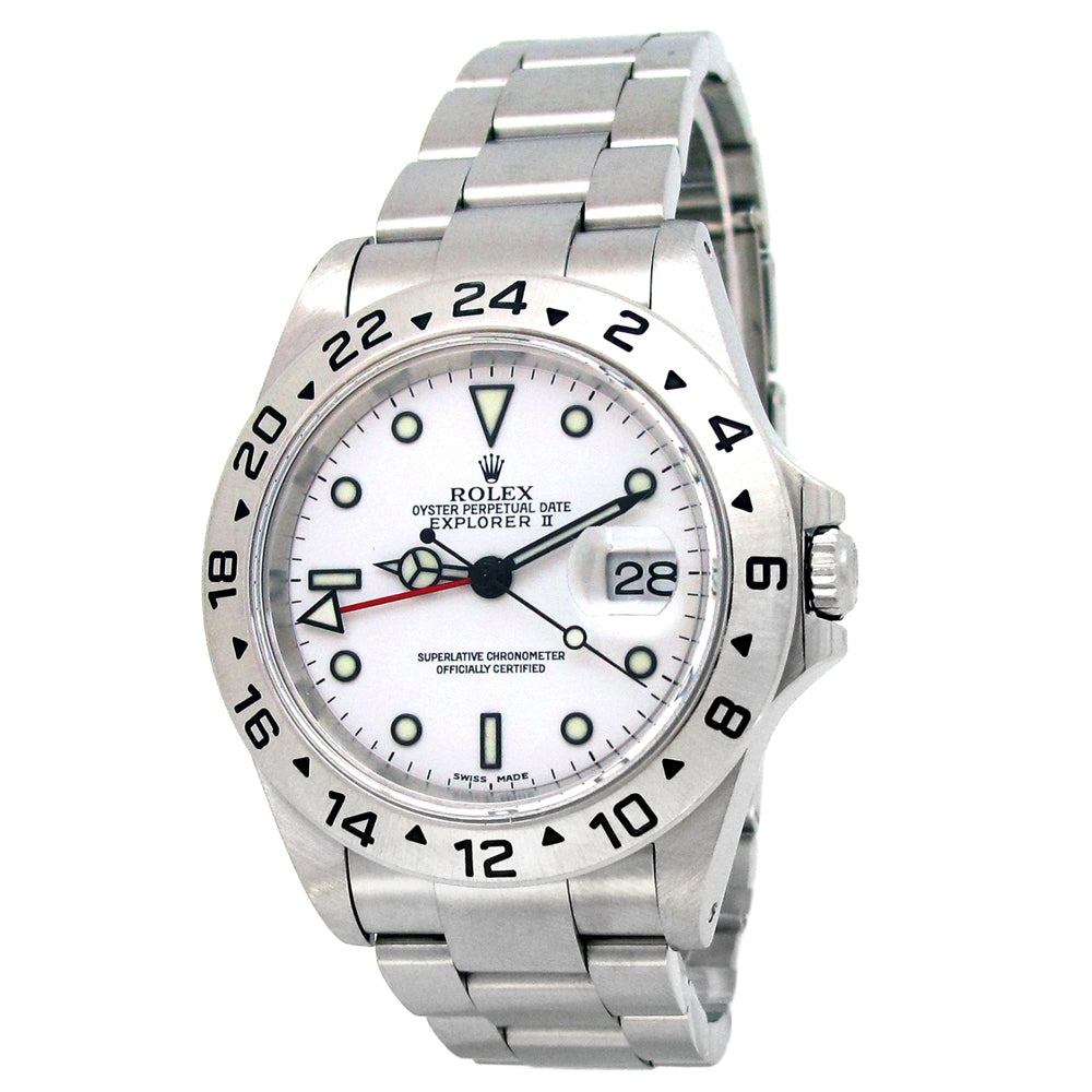 40mm Rolex Stainless Steel Oyster Perpetual Explorer II Watch