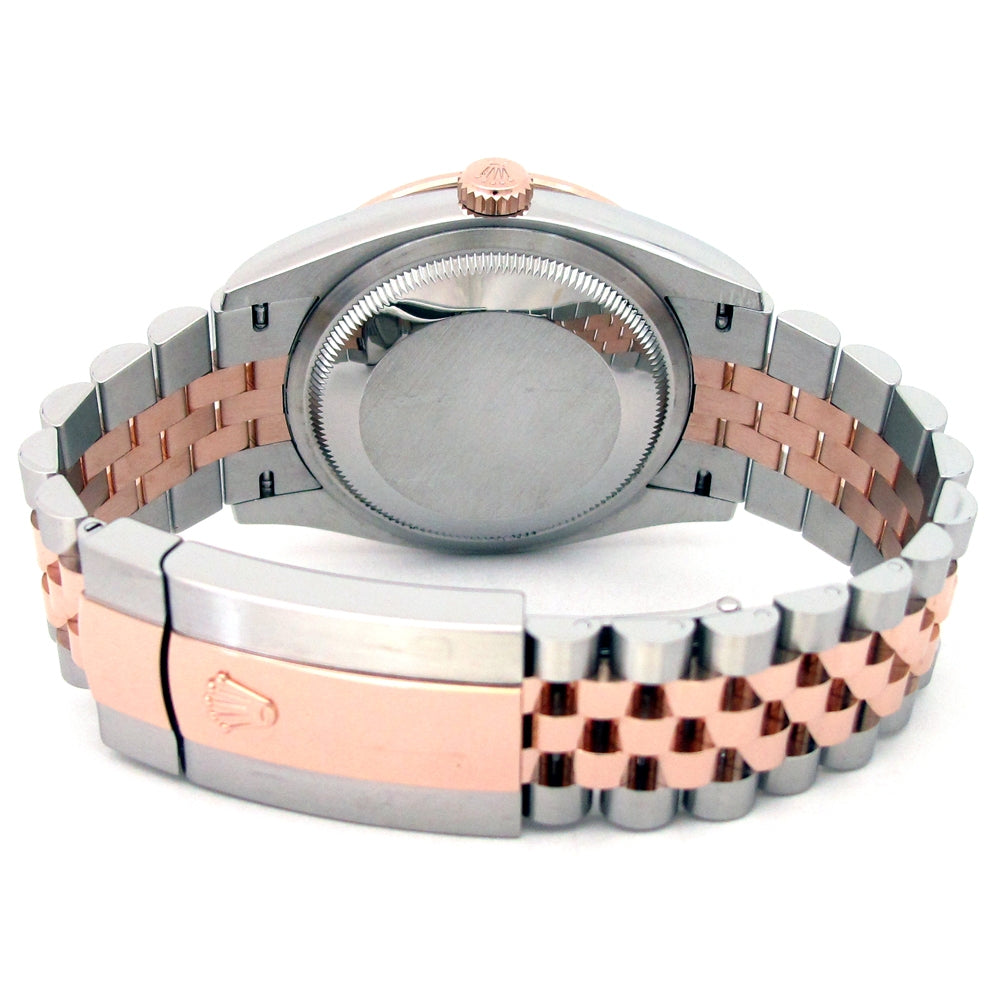 36mm Rolex 18k Rose Gold and Stainless Steel Oyster Perpetual Datejust Watch