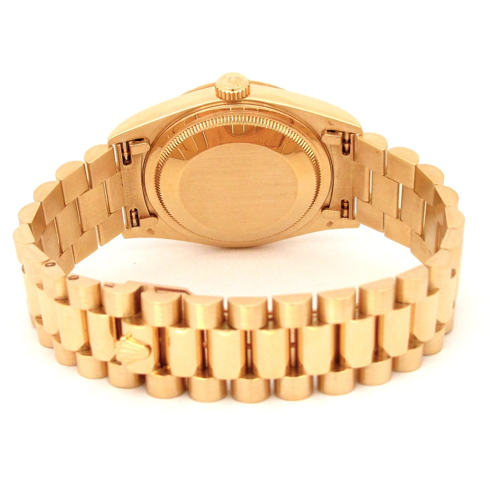 36mm Rolex 18k Yellow Gold Oyster Perpetual Day-Date Watch