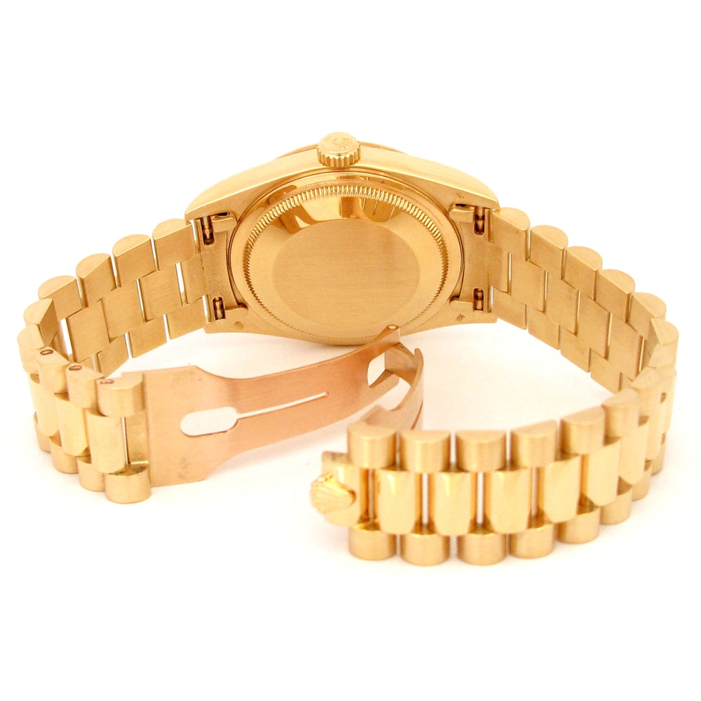 36mm Rolex 18k Yellow Gold Oyster Perpetual Day-Date Watch