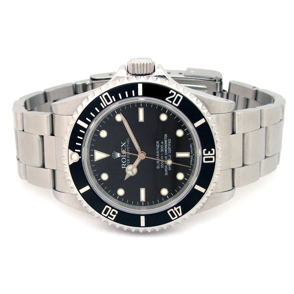 40mm Rolex Stainless Steel Oyster Perpetual Submariner No Date Watch