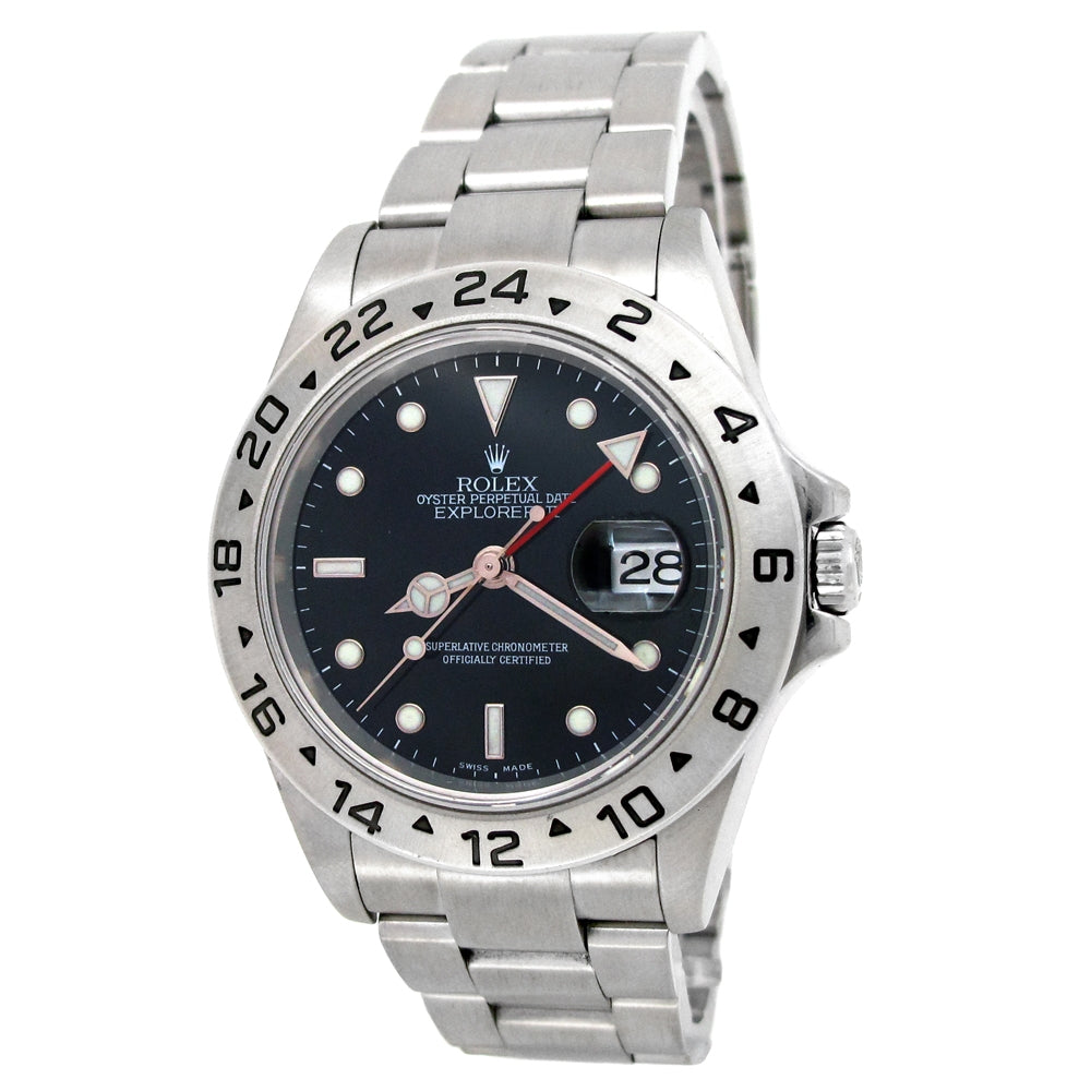 40mm Rolex Stainless Steel Oyster Perpetual Explorer II Watch