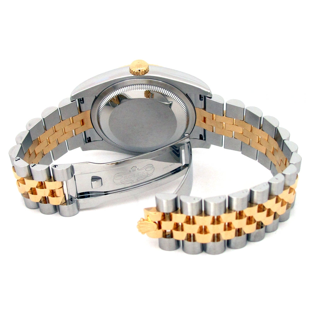 36mm Rolex 18k Yellow Gold and Stainless Steel Oyster Perpetual Datejust Watch