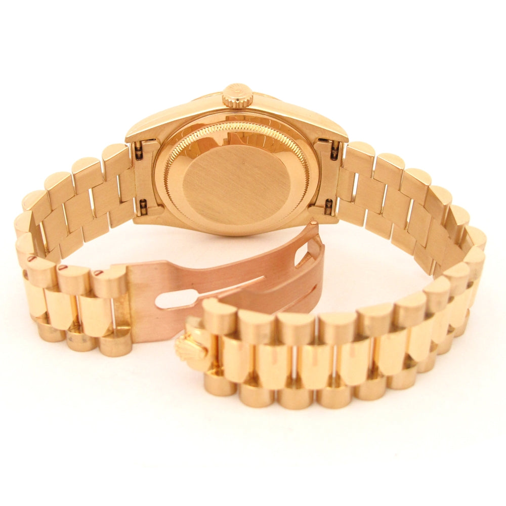36mm Rolex 18k Yellow Gold Oyster Perpetual Day-Date Watch