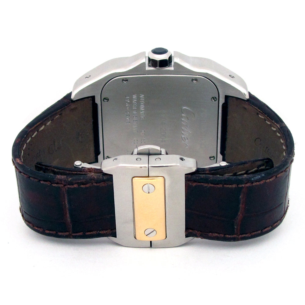 41mm Cartier 18k Yellow Gold and Stainless Steel Santos 100 Cartier Watch