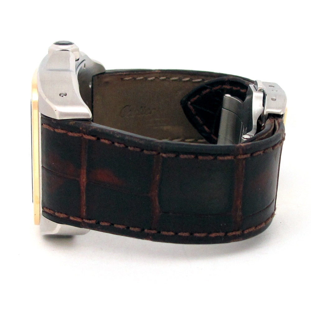 41mm Cartier 18k Yellow Gold and Stainless Steel Santos 100 Cartier Watch
