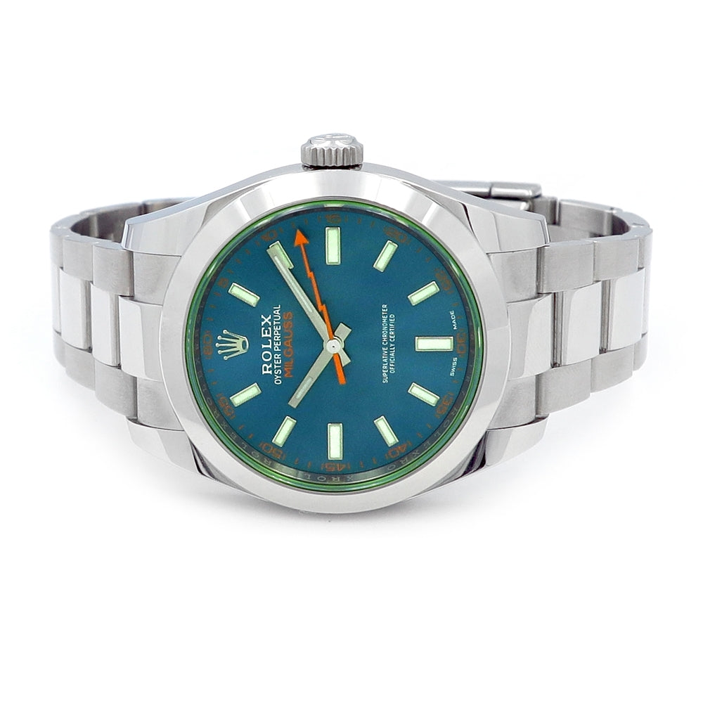 40mm Rolex Stainless Steel Oyster Perpetual Milgauss Watch