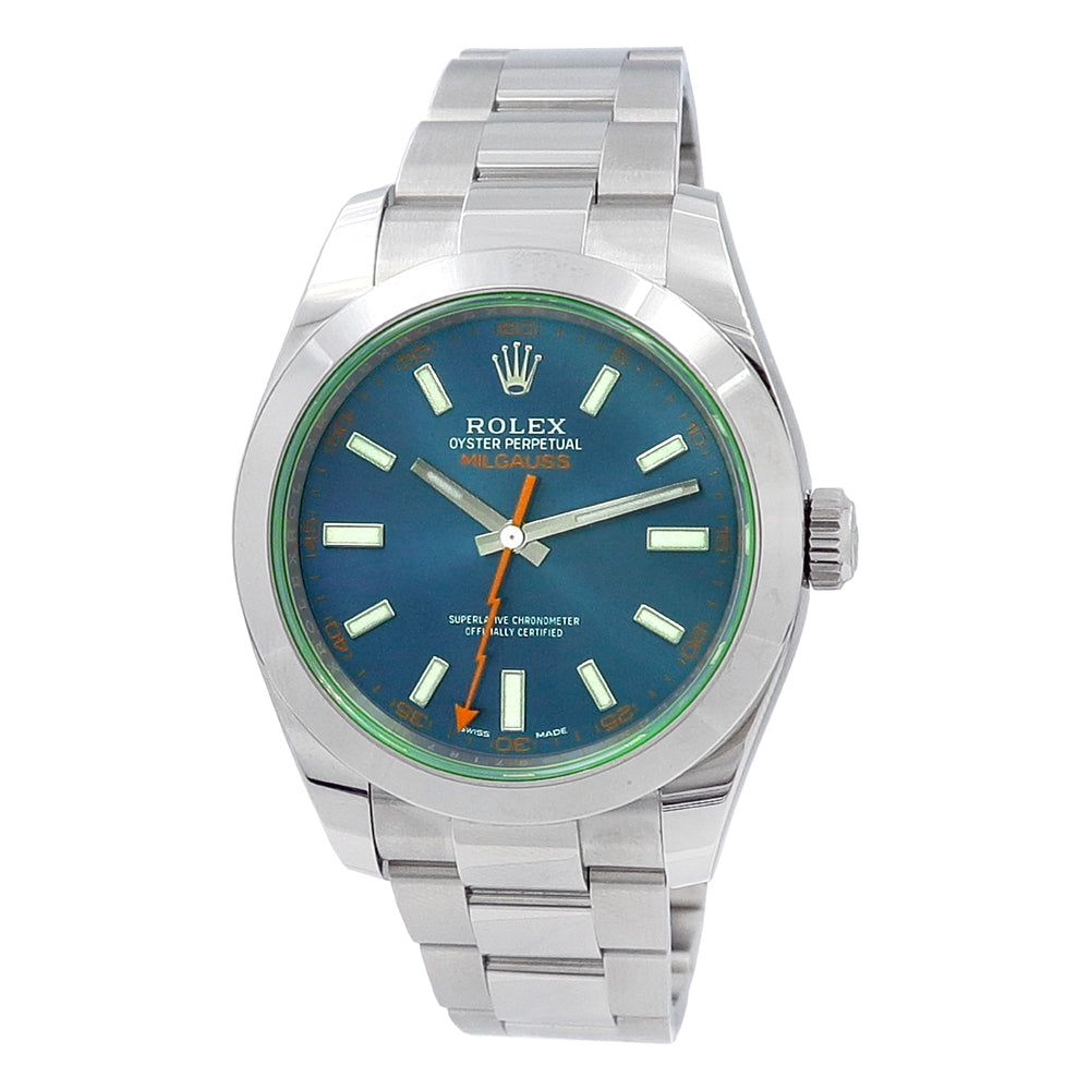 40mm Rolex Stainless Steel Oyster Perpetual Milgauss Watch