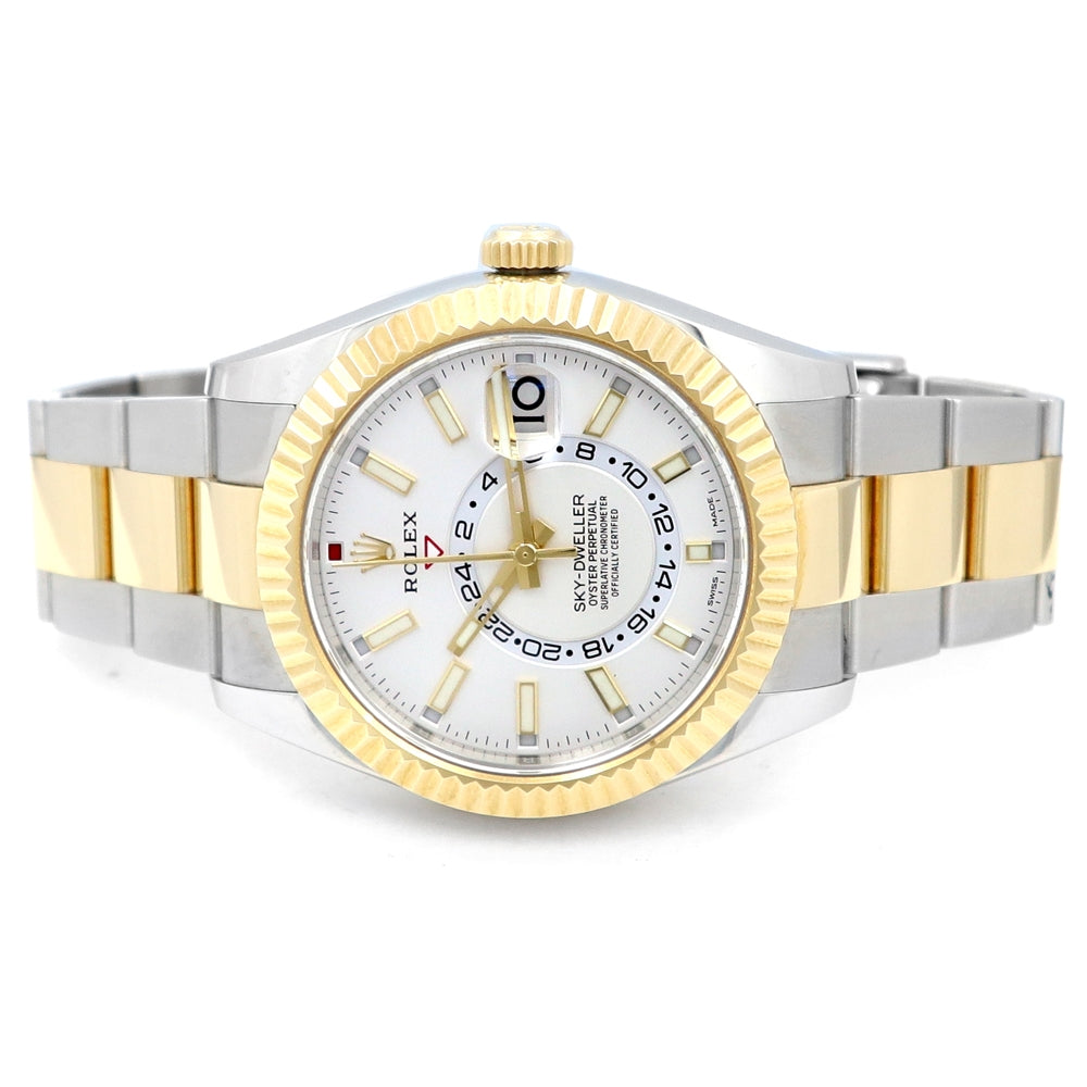 42mm Rolex 18k Yellow Gold and Stainless Steel Oyster Perpetual Sky-Dweller Watch