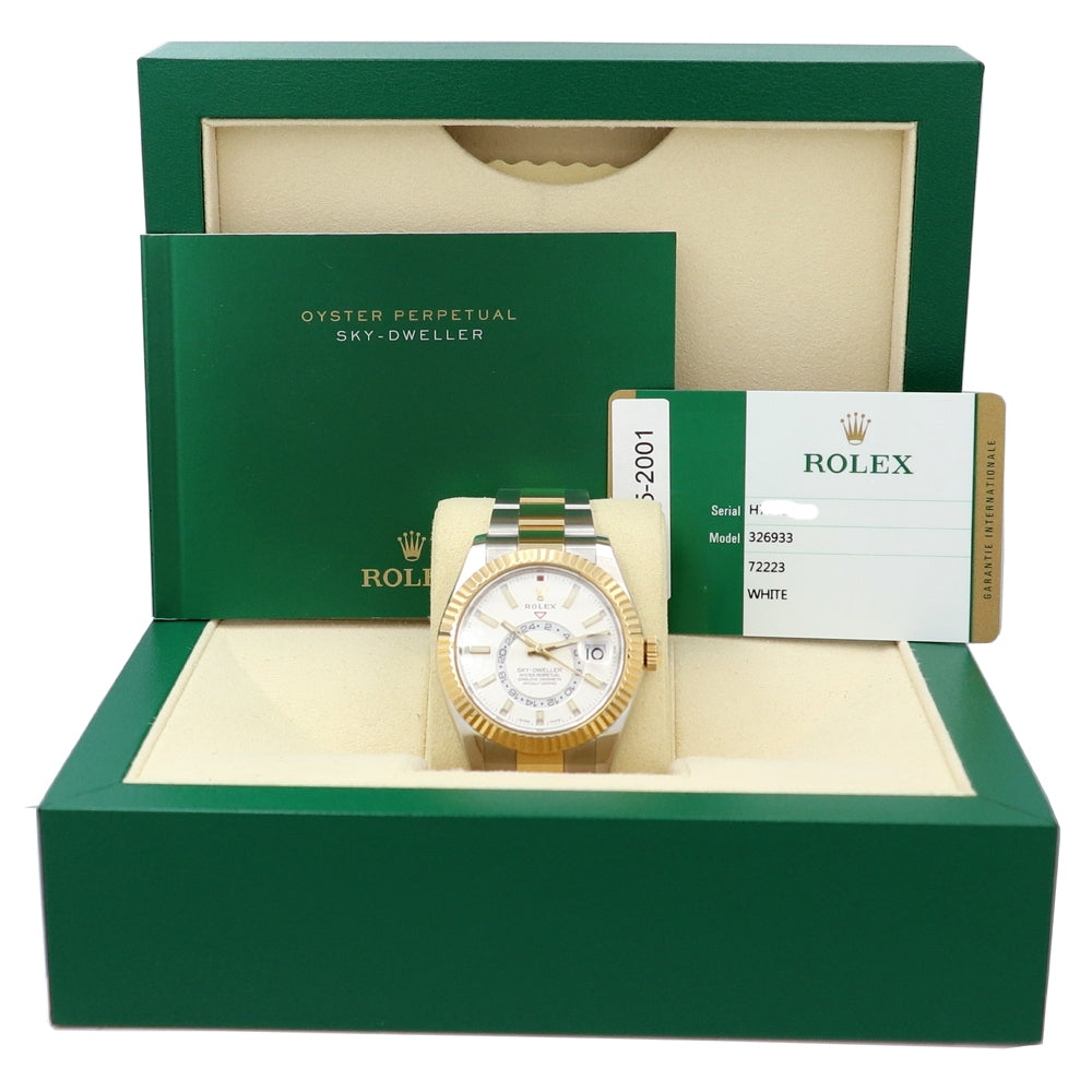 42mm Rolex 18k Yellow Gold and Stainless Steel Oyster Perpetual Sky-Dweller Watch