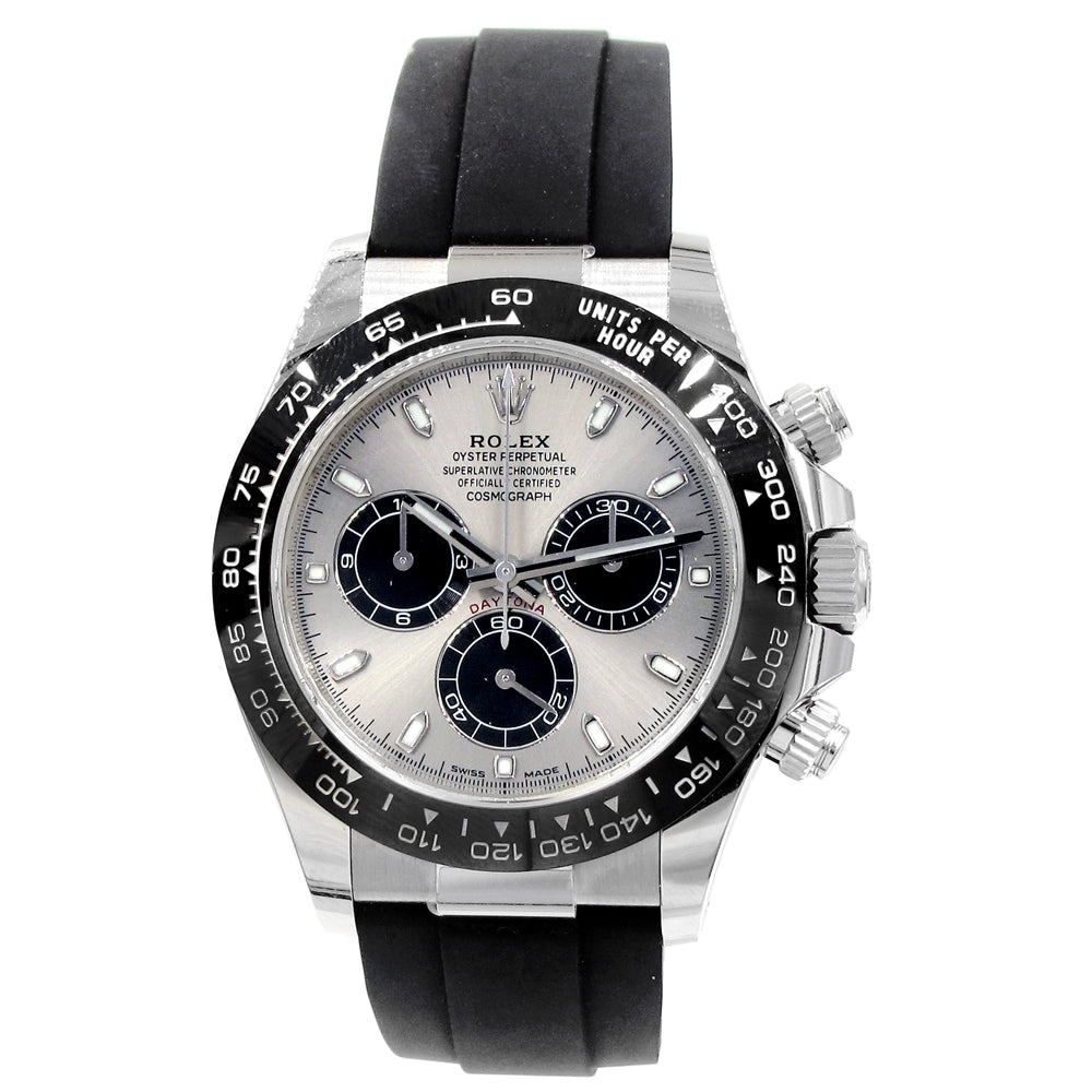 40mm Rolex 18k White Gold Cosmograph Daytona Watch