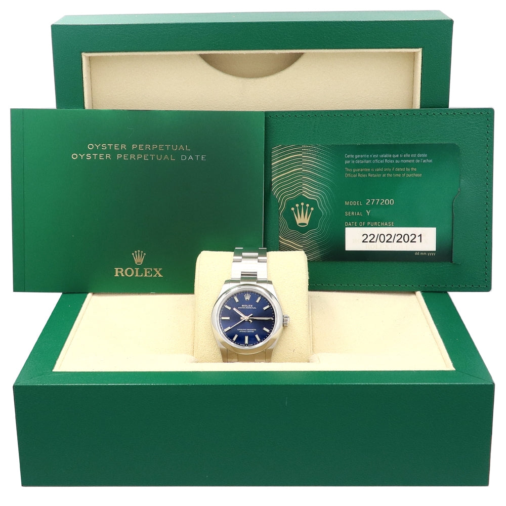 31mm Rolex Stainless Steel Oyster Perpetual Watch