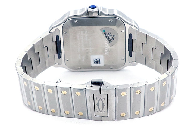 39.8mm Cartier 18k Yellow Gold and Stainless Steel Santos de Cartier W2SA0009