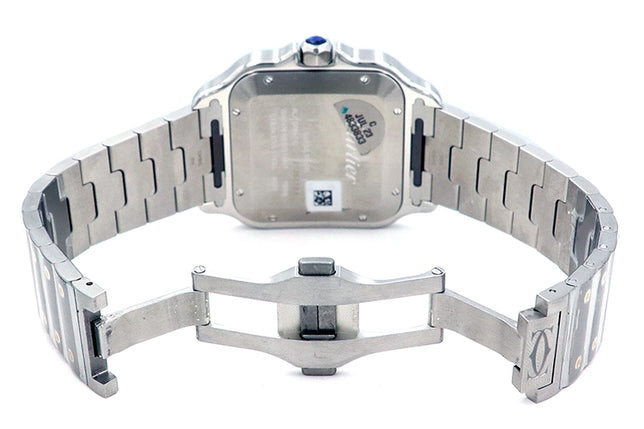 39.8mm Cartier 18k Yellow Gold and Stainless Steel Santos de Cartier W2SA0009