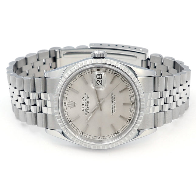 36mm Rolex Stainless Steel Oyster Perpetual Datejust Watch