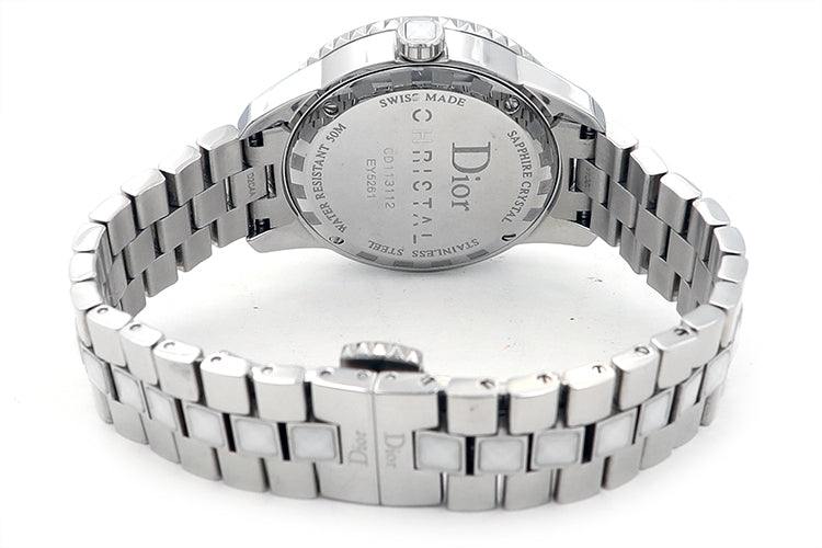 33mm Stainless Steel Dior Christal Quartz Watch CD112113