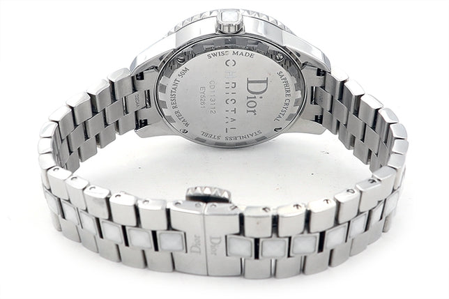 33mm Stainless Steel Dior Christal Quartz Watch CD112113