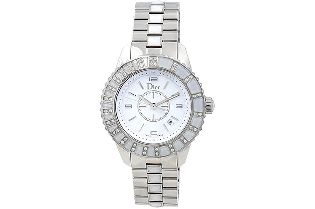 33mm Stainless Steel Dior Christal Quartz Watch CD112113