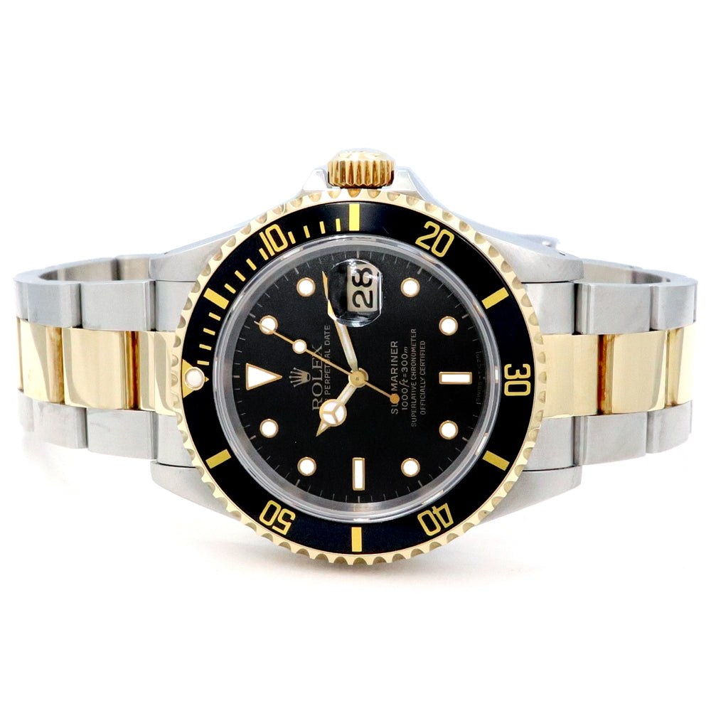 40mm Rolex 18K Yellow Gold & Stainless Steel Oyster Perpetual Submariner Watch