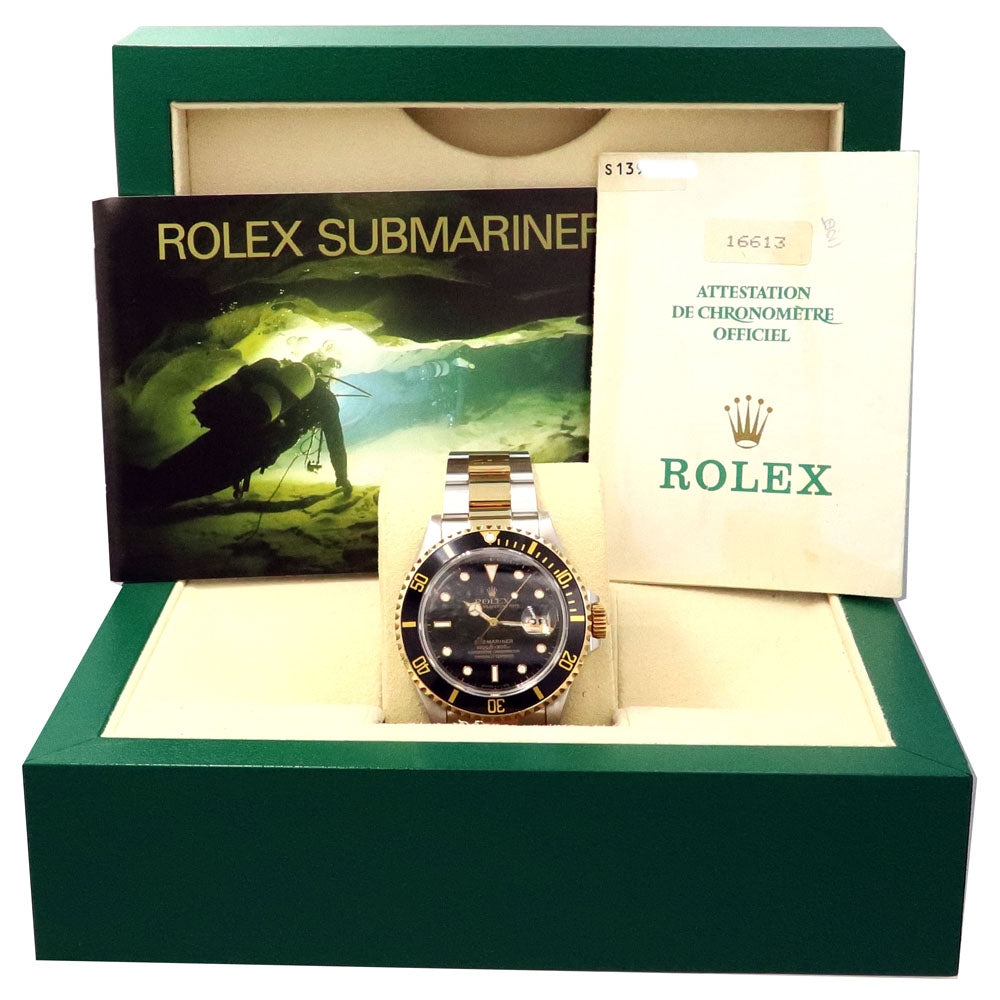 40mm Rolex 18K Yellow Gold & Stainless Steel Oyster Perpetual Submariner Watch