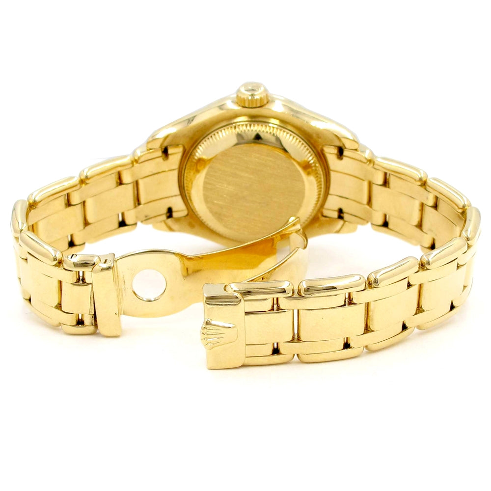 29mm Rolex 18k Yellow Gold Oyster Perpetual Pearlmaster Datejust Watch
