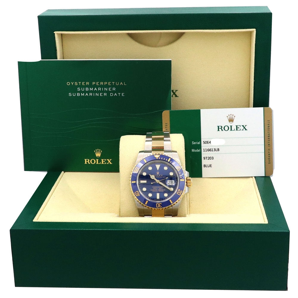 40mm Rolex 18k Yellow Gold and Stainless Steel Oyster Perpetual Submariner Date Watch