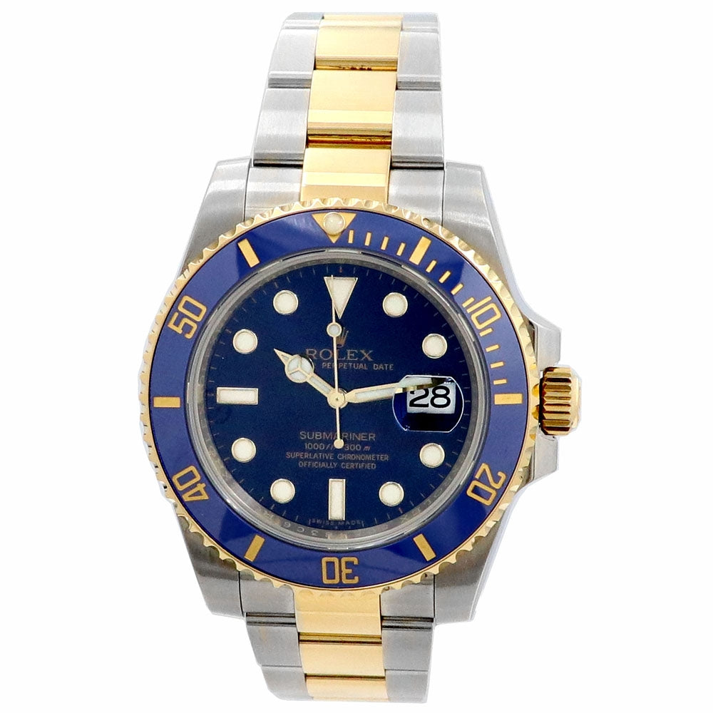 40mm Rolex 18k Yellow Gold and Stainless Steel Oyster Perpetual Submariner Date Watch