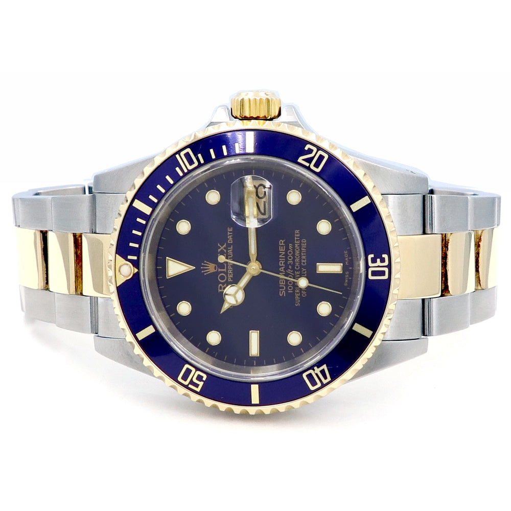 40mm Rolex 18k Yellow Gold and Stainless Steel Oyster Perpetual Submariner Date Watch