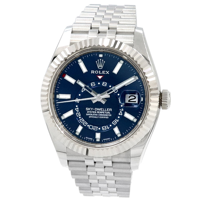 42mm Rolex Stainless Steel Oyster Perpetual Sky-Dweller Watch