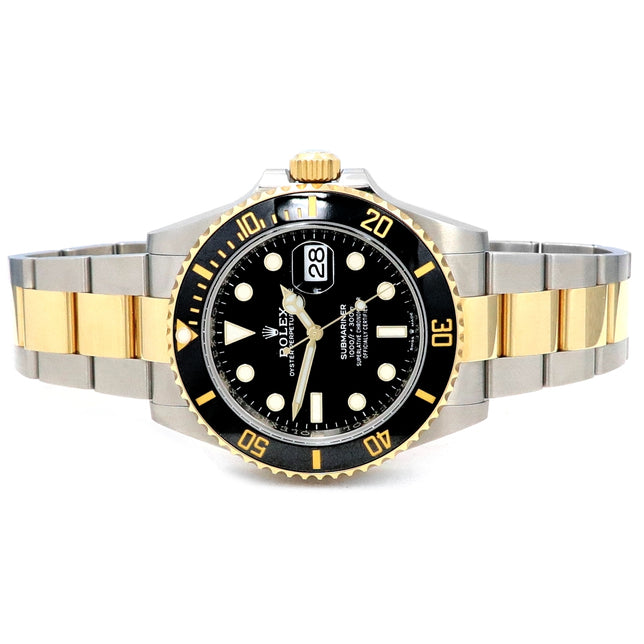 41mm Rolex 18k Yellow Gold and Steel Submariner Date Watch