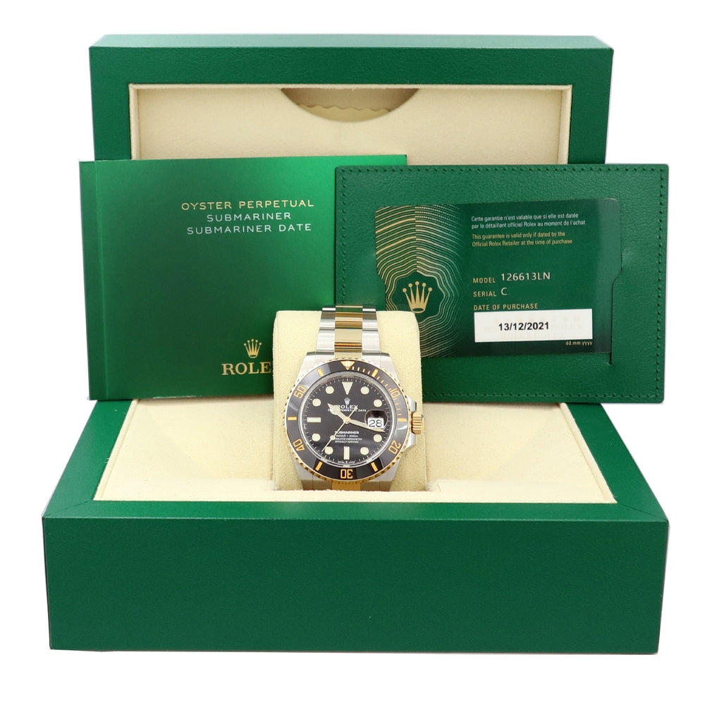 41mm Rolex 18k Yellow Gold and Steel Submariner Date Watch