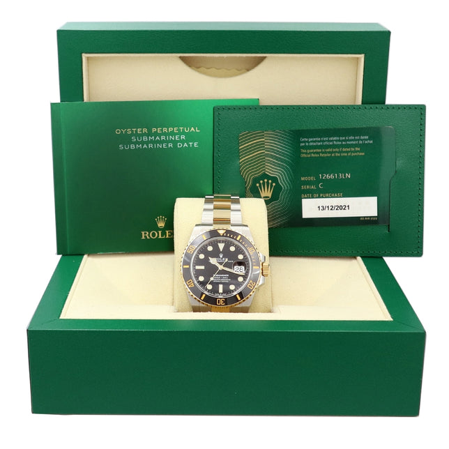41mm Rolex 18k Yellow Gold and Steel Submariner Date Watch