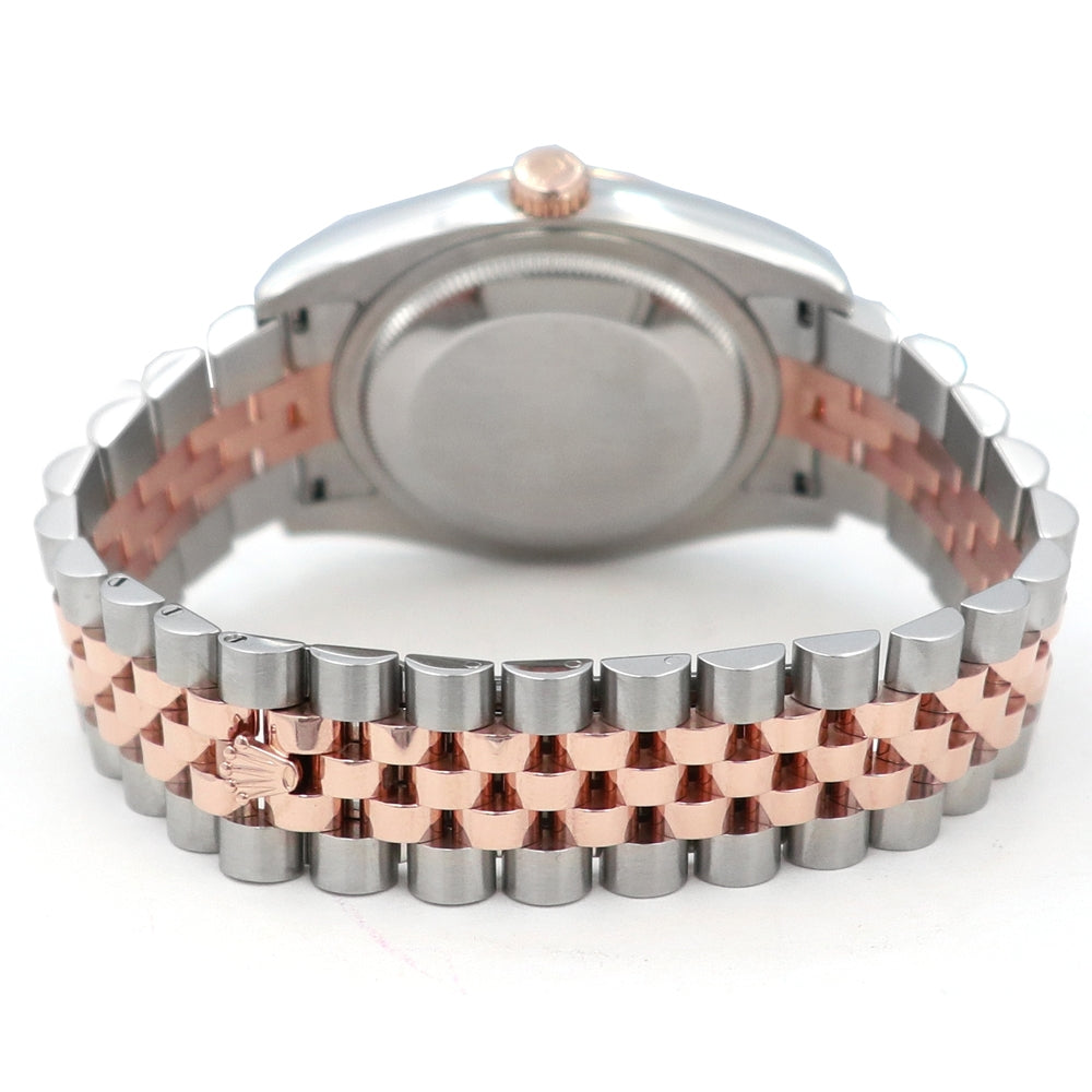 36mm Rolex 18k Rose Gold and Stainless Steel Oyster Perpetual Datejust Watch
