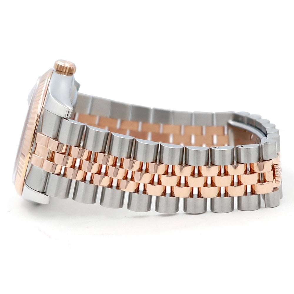 36mm Rolex 18k Rose Gold and Stainless Steel Oyster Perpetual Datejust Watch