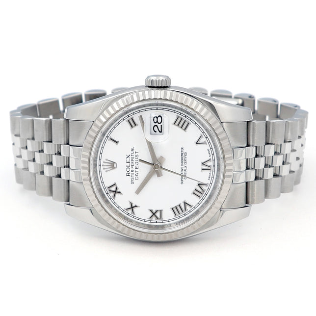 36mm Rolex Stainless Steel Oyster Perpetual Datejust Watch
